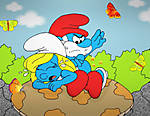 Papa_smurf_spanking1